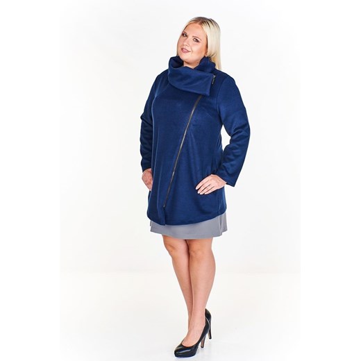Kurtka FKU751 GRANATOWY ze sklepu fokus.pl w kategorii Płaszcze damskie - zdjęcie 186619700