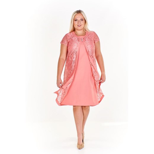 Sukienka FSU780 ŁOSOSIOWY ze sklepu fokus.pl w kategorii Sukienki - zdjęcie 186619793