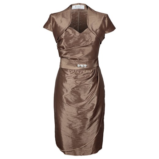 Sukienka FSU179 BEŻOWY CIEMNY ze sklepu fokus.pl w kategorii Sukienki - zdjęcie 186619794