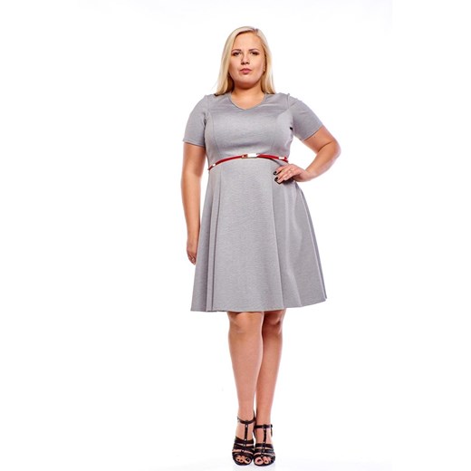 Sukienka FSU1006 SZARY JASNY ze sklepu fokus.pl w kategorii Sukienki - zdjęcie 186619940