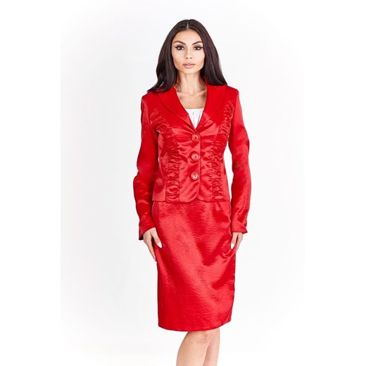 Żakiet FZA918 CZERWONY ze sklepu fokus.pl w kategorii Marynarki damskie - zdjęcie 186620084