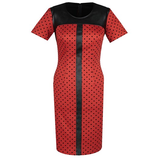 Sukienka FSU646  RUDY + CZARNY ze sklepu fokus.pl w kategorii Sukienki - zdjęcie 186620192