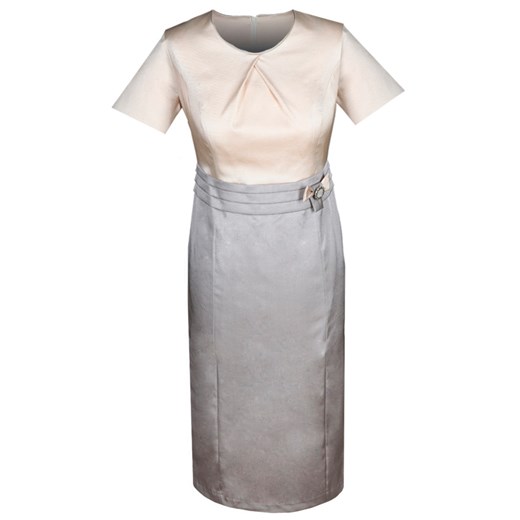 Sukienka FSU268 SZAROBEŻOWY SZAMPAN ze sklepu fokus.pl w kategorii Sukienki - zdjęcie 186620723