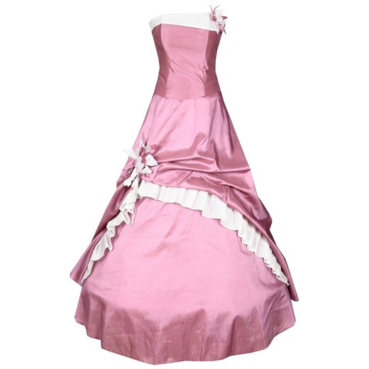 Sukienka FSU074 RÓŻOWY CIEMNY BIAŁY ze sklepu fokus.pl w kategorii Sukienki - zdjęcie 186621204