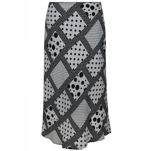 Spódnica FSP771 BIAŁY + CZARNY grochy ze sklepu fokus.pl w kategorii Spódnice - zdjęcie 186621464