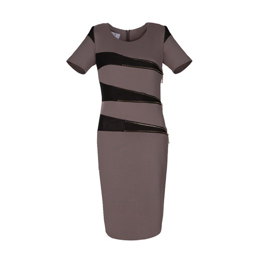 Sukienka FSU349 BEŻOWY CIEMNY ze sklepu fokus.pl w kategorii Sukienki - zdjęcie 186621632