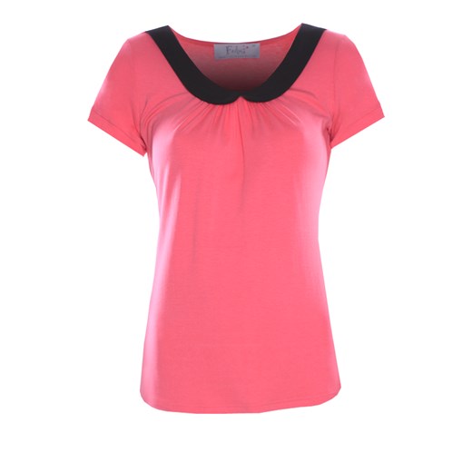 Bluzka FBZ396 KORALOWY CZARNY ze sklepu fokus.pl w kategorii Bluzki damskie - zdjęcie 186621922