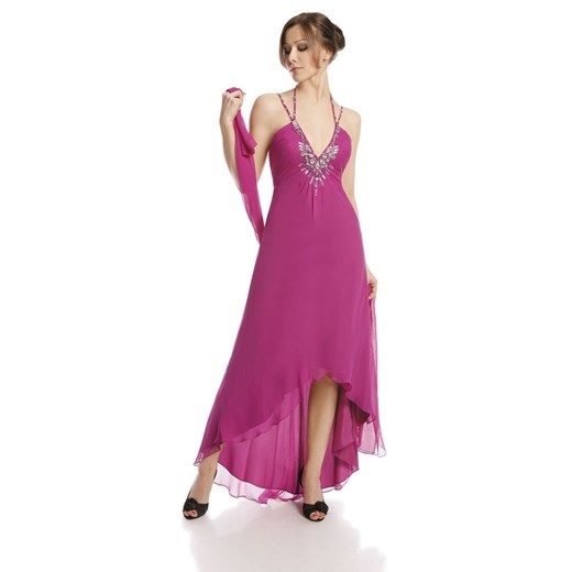 Suknia FSU719 AMARANT CIEMNY ze sklepu fokus.pl w kategorii Sukienki - zdjęcie 186621932