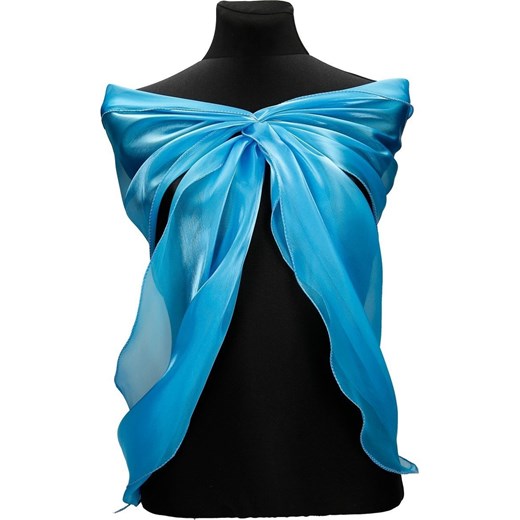 Szal FSZ056 LAZUROWY ze sklepu fokus.pl w kategorii Szaliki i chusty damskie - zdjęcie 186621973