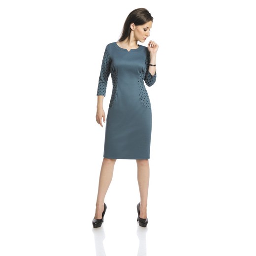 Sukienka FSU408 ZIELONY MORSKI ze sklepu fokus.pl w kategorii Sukienki - zdjęcie 186622111