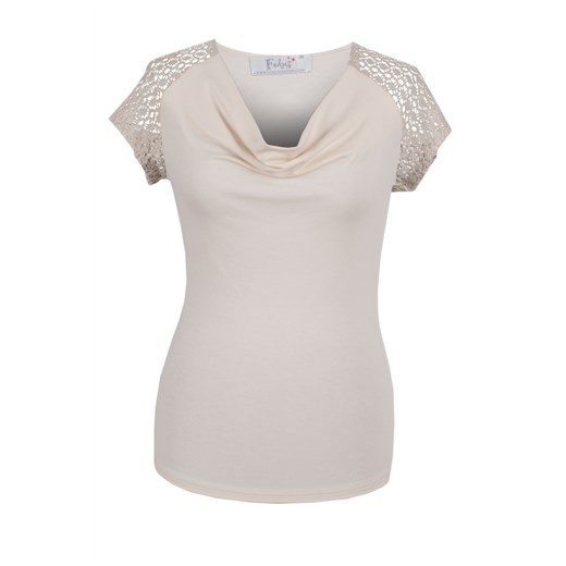 Bluzka FBZ402 BEŻOWY ze sklepu fokus.pl w kategorii Bluzki damskie - zdjęcie 186622244