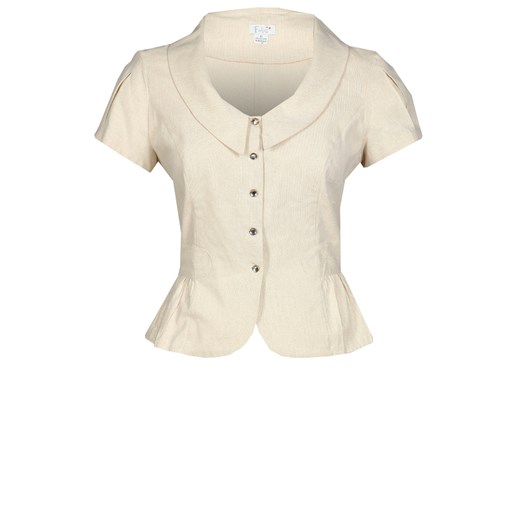 Żakiet FZA676 BEŻOWY + ZŁOTA NIĆ ze sklepu fokus.pl w kategorii Marynarki damskie - zdjęcie 186622471