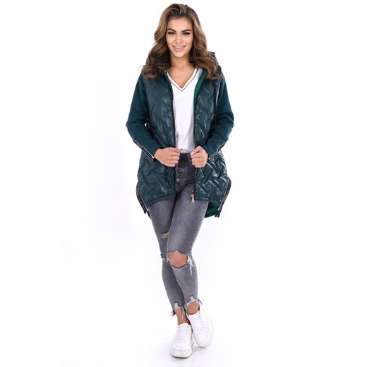 Kurtka FKU1124 ZIELONY CIEMNY ze sklepu fokus.pl w kategorii Kurtki damskie - zdjęcie 186622644