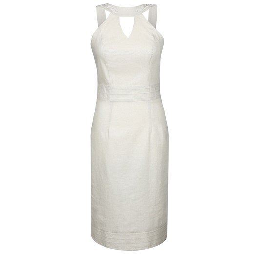 Sukienka FSU673 EKRI + SREBRNA NI ze sklepu fokus.pl w kategorii Sukienki - zdjęcie 186623033