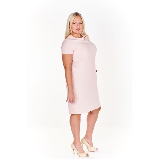 Sukienka FSU1110 ŁOSOSIOWY JASNY ze sklepu fokus.pl w kategorii Sukienki - zdjęcie 186623751