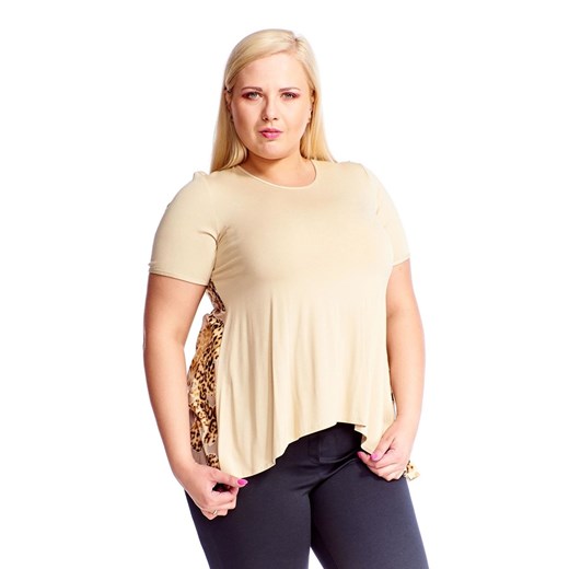 Tunika FTU611 SZAMPAN ze sklepu fokus.pl w kategorii Bluzki damskie - zdjęcie 186623831