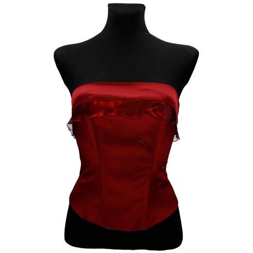 Gorset FGR006 BORDOWY ze sklepu fokus.pl w kategorii Bluzki damskie - zdjęcie 186624100