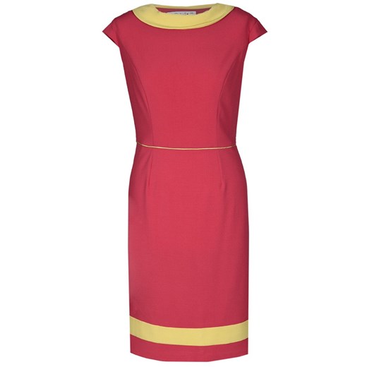 Sukienka FSU343 MALINOWY CUKIERKOWY ŻÓŁTY CIEMNY ze sklepu fokus.pl w kategorii Sukienki - zdjęcie 186624194