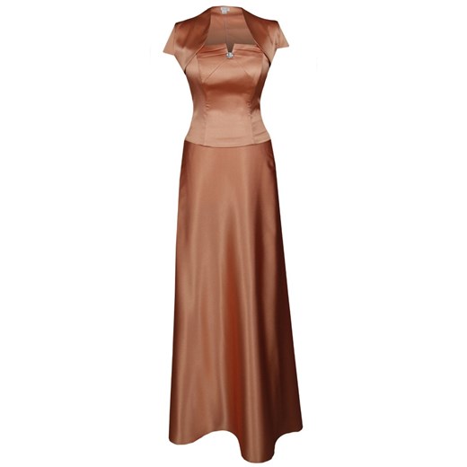 Sukienka FSU088 POMARAŃCZOWO-CEGLASTY ze sklepu fokus.pl w kategorii Sukienki - zdjęcie 186624450