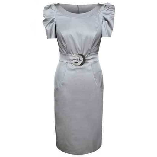 Sukienka FSU203 SZARY JASNY ze sklepu fokus.pl w kategorii Sukienki - zdjęcie 186624693