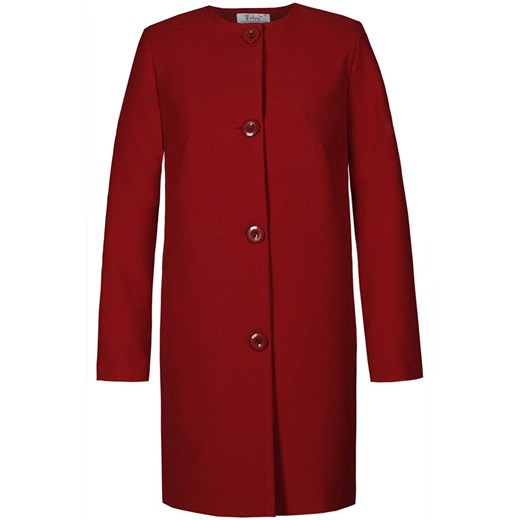 Płaszcz FPL790 CZERWONY ze sklepu fokus.pl w kategorii Płaszcze damskie - zdjęcie 186624860