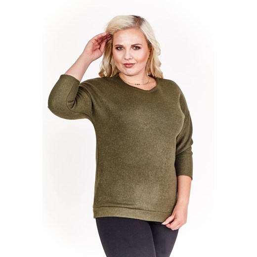 Bluzka FBZ882A OLIWKOWY ze sklepu fokus.pl w kategorii Bluzki damskie - zdjęcie 186625051