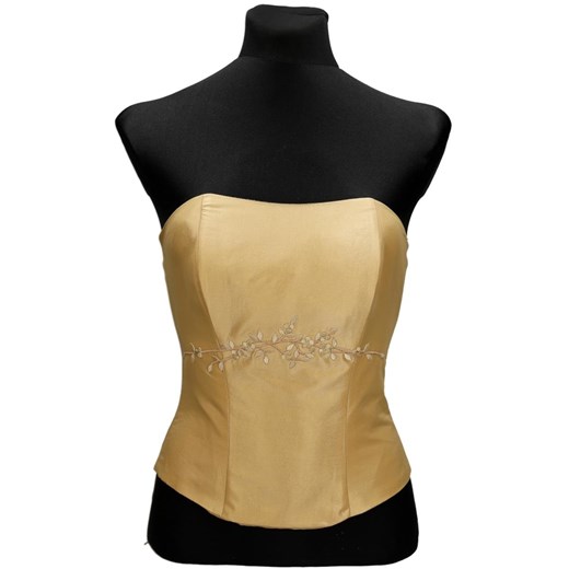 Gorset FGR042 SZAMPAN tafta ze sklepu fokus.pl w kategorii Bluzki damskie - zdjęcie 186625251