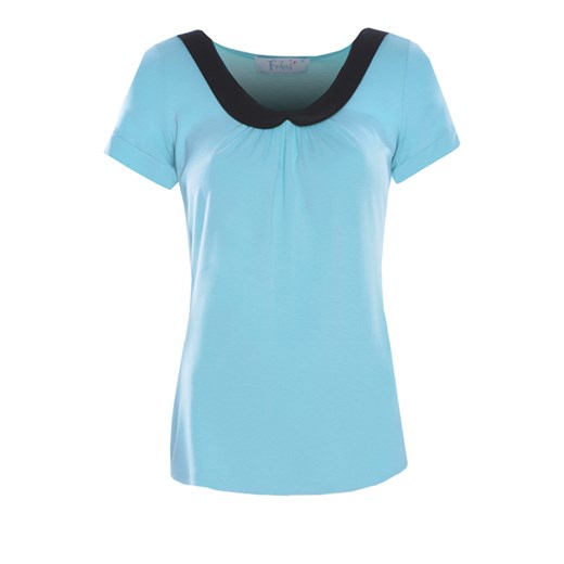 Bluzka FBZ396 MIĘTOWY CZARNY ze sklepu fokus.pl w kategorii Bluzki damskie - zdjęcie 186625254