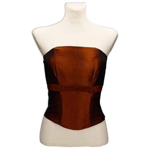 Gorset FGR082 MIEDZIANY tafta ze sklepu fokus.pl w kategorii Bluzki damskie - zdjęcie 186625331