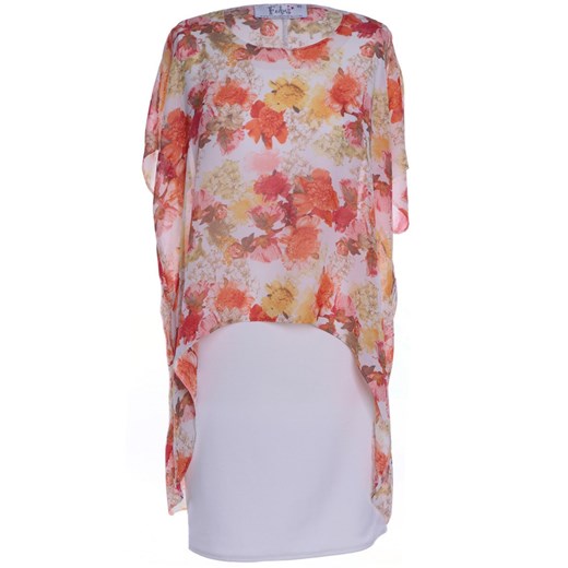 Sukienka FSU620  EKRI+POMARAŃCZOWY ze sklepu fokus.pl w kategorii Sukienki - zdjęcie 186625621