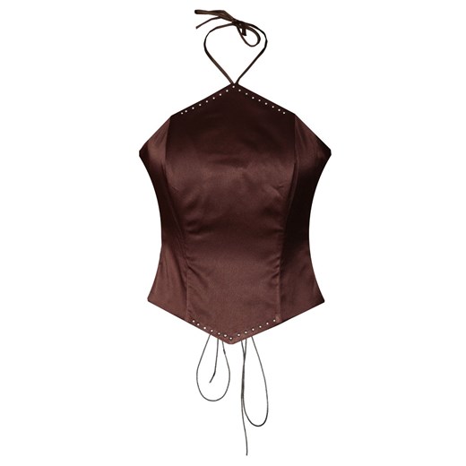 Gorset FGR047 CZEKOLADOWY CIEMNY ze sklepu fokus.pl w kategorii Bluzki damskie - zdjęcie 186625851