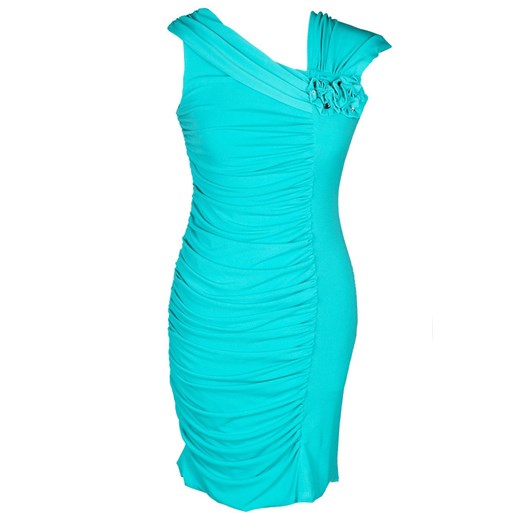 Sukienka FSU198 TURKUS ŚREDNI ze sklepu fokus.pl w kategorii Sukienki - zdjęcie 186625943