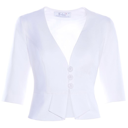 Żakiet FZA604 EKRI ze sklepu fokus.pl w kategorii Marynarki damskie - zdjęcie 186625994