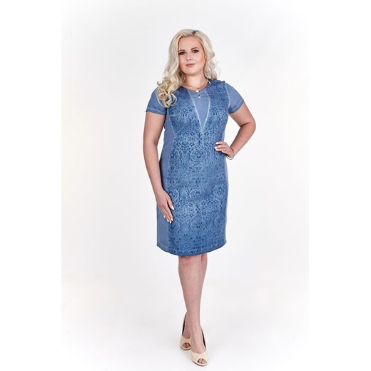 Sukienka FSU931  JEANSOWY jeans ze sklepu fokus.pl w kategorii Sukienki - zdjęcie 186626644