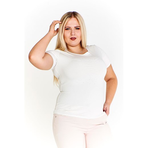 DARBET Bluzka  M1502 ekri ze sklepu fokus.pl w kategorii Bluzki damskie - zdjęcie 186626834