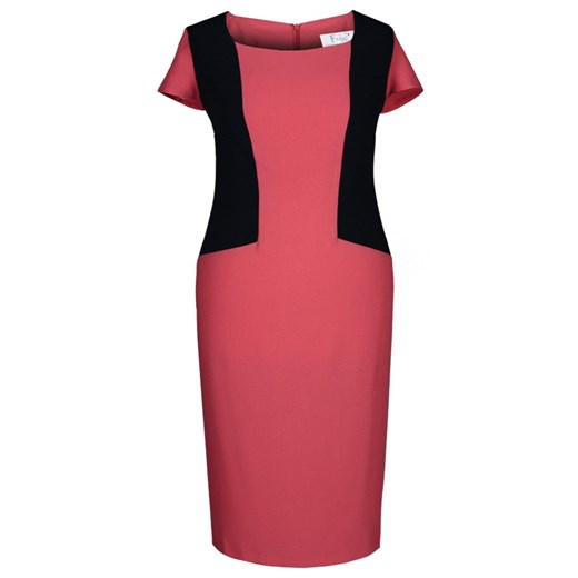 Sukienka FSU347 KORALOWY GRANATOWY ze sklepu fokus.pl w kategorii Sukienki - zdjęcie 186627244