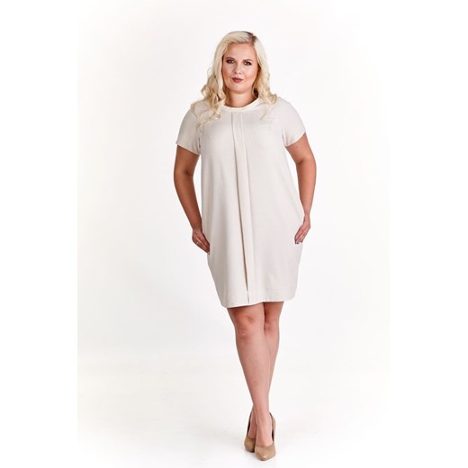 Sukienka FSU880 BEŻOWY ze sklepu fokus.pl w kategorii Sukienki - zdjęcie 186627544