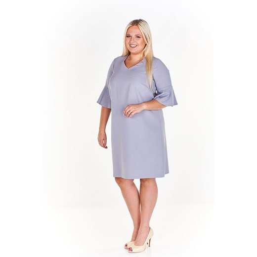 Sukienka FSU879 SZARY JASNY ze sklepu fokus.pl w kategorii Sukienki - zdjęcie 186627552