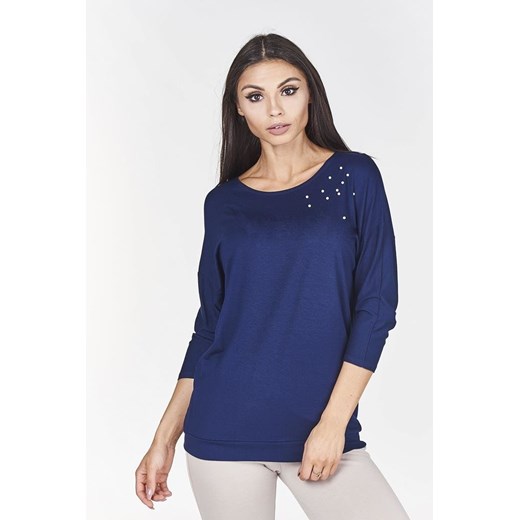 Bluzka FBZ951 GRANATOWY ze sklepu fokus.pl w kategorii Bluzki damskie - zdjęcie 186627643