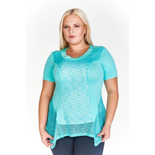 Tunika FTU949 MIĘTOWY ze sklepu fokus.pl w kategorii Bluzki damskie - zdjęcie 186627960