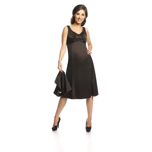 Sukienka FSU1033 CZEKOLADOWY CIEMNY ze sklepu fokus.pl w kategorii Sukienki - zdjęcie 186628091