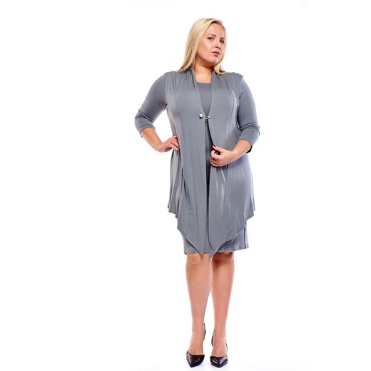 Sukienka FSU1010 SZARY ze sklepu fokus.pl w kategorii Sukienki - zdjęcie 186628110