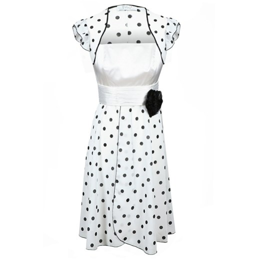 Sukienka FSU184 BIAŁY CZARNY ze sklepu fokus.pl w kategorii Sukienki - zdjęcie 186628231