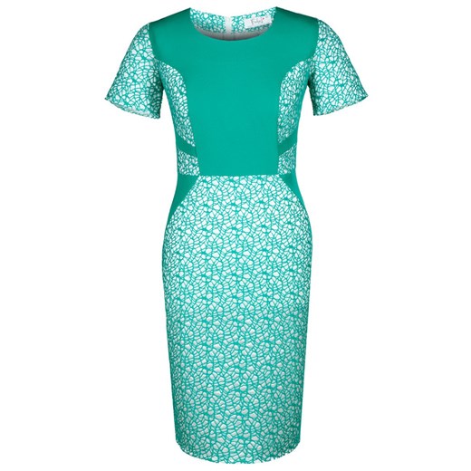 Sukienka FSU404 TRAWIASTY EKRI ze sklepu fokus.pl w kategorii Sukienki - zdjęcie 186628334