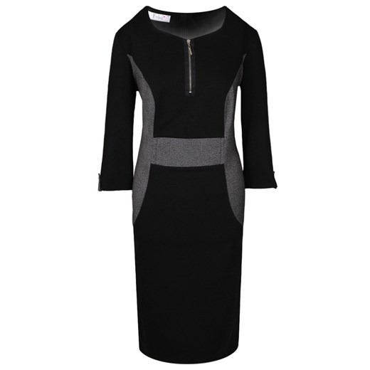 Sukienka FSU293 CZARNY SZARY ze sklepu fokus.pl w kategorii Sukienki - zdjęcie 186628492