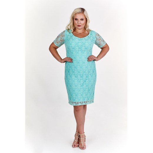 Sukienka FSU776 MIĘTOWY ze sklepu fokus.pl w kategorii Sukienki - zdjęcie 186628611
