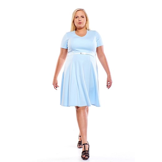 Sukienka FSU1006 BŁĘKITNY CIEMNY ze sklepu fokus.pl w kategorii Sukienki - zdjęcie 186628764