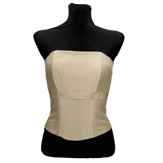 Gorset FGR082 BEŻOWY tafta ze sklepu fokus.pl w kategorii Bluzki damskie - zdjęcie 186628932