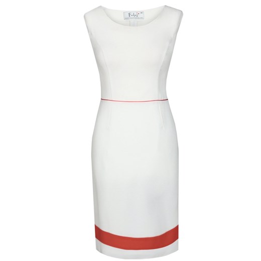 Sukienka FSU681 EKRI + POMARAŃCZOWY JASNY ze sklepu fokus.pl w kategorii Sukienki - zdjęcie 186628933