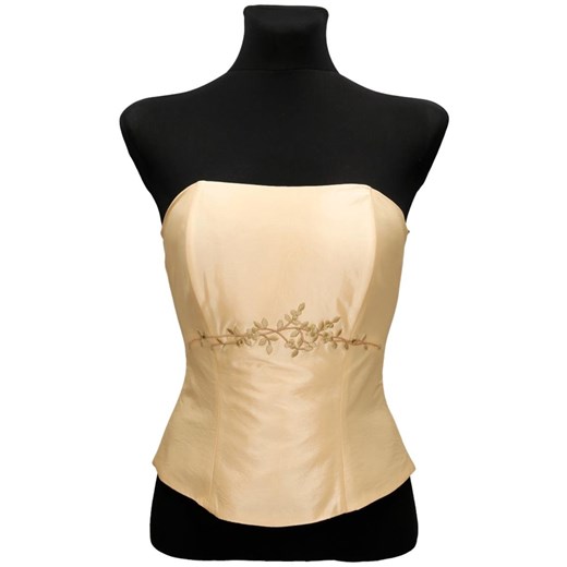 Gorset FGR042  EKRI CIEMNE tafta ze sklepu fokus.pl w kategorii Bluzki damskie - zdjęcie 186629142